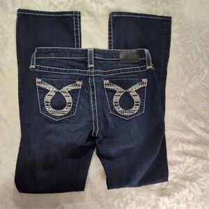 Big Star Maddie Bootcut Jeans Womens 27R Stretchy Lowrise Darkwash